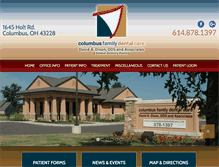Tablet Screenshot of columbusfamilydentalcare.com